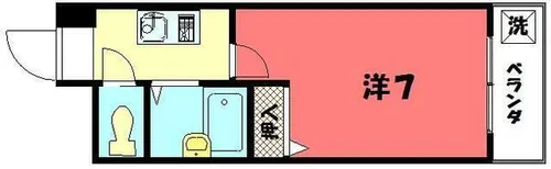 シェモア衣笠【1階】の間取り