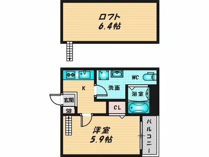 ディオーナ・コサカ【2階】の間取り