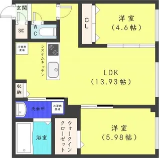 S-RESIDENCE琴似2【4階】の間取り