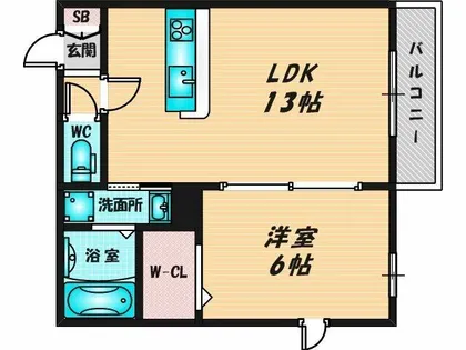 エスポワール花園【2階】の間取り