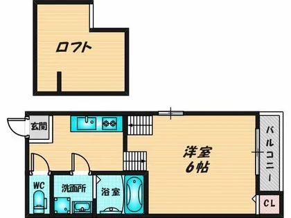 ハーモニーテラス長田Ⅱ【1階】の間取り