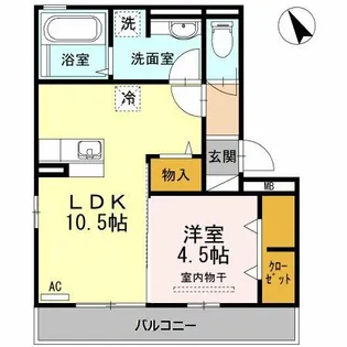 エスポワール祇園B【3階】の間取り