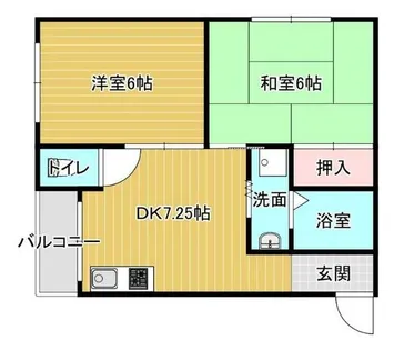 サウスアベニュー【4階】の間取り