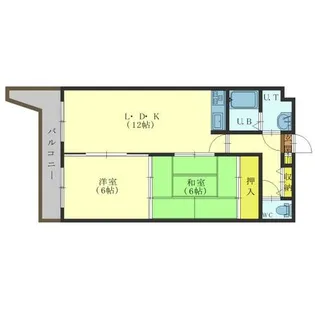 クレステージ田家【202号室】の間取り