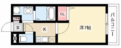 サリチェ烏森【205号室】の間取り