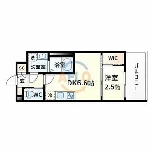 セレニテ三国プリエ【10階】の間取り