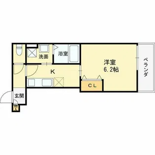クレアール西今川【1階】の間取り
