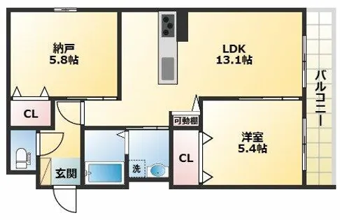 グレースメゾン背戸口【2階】の間取り