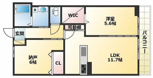 グレースメゾン背戸口【3階】の間取り
