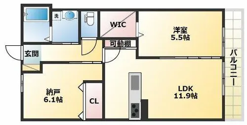 グレースメゾン背戸口【3階】の間取り