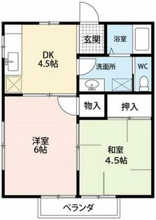 ハウスエイト【1-A号室】の間取り