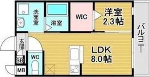 リアコート北田辺Ⅱ【1階】の間取り