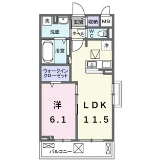 ベル ハイネス【1階】の間取り