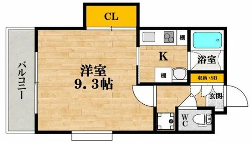 ブライト岸里【701号室】の間取り