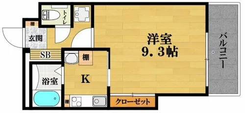 ブライト岸里【503号室】の間取り