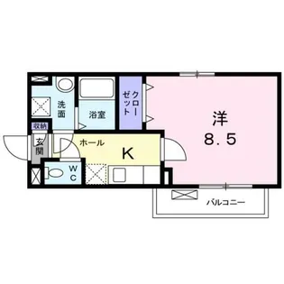 フィディル氷室【1階】の間取り