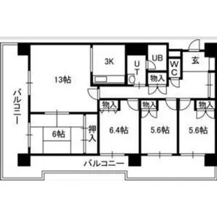 アルファスクエア円山【8階】の間取り