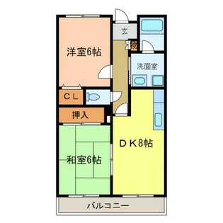 グリーンヒル寺ヶ池【205号室】の間取り