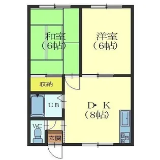 2DKの間取り画像