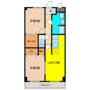 リバーサイドさくらⅠ【2階】の間取り