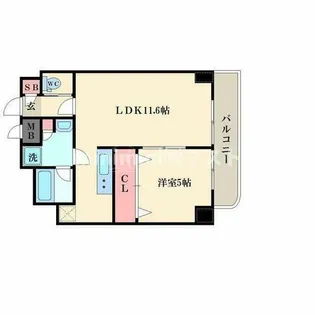 オルフェアレジデンス難波【7階】の間取り