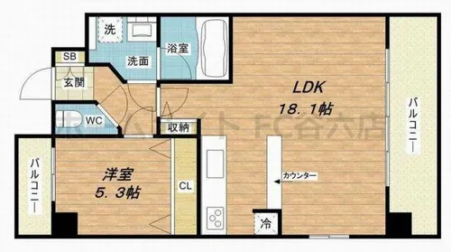 ラグレース福島【3階】の間取り