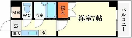 ローズコーポ天満東Ⅱ【5階】の間取り