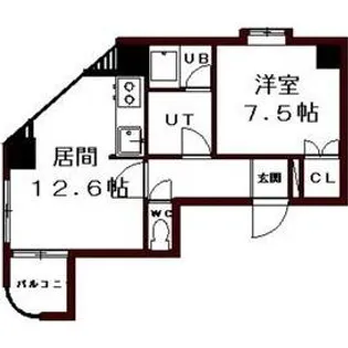 ウイング円山北町【4階】の間取り