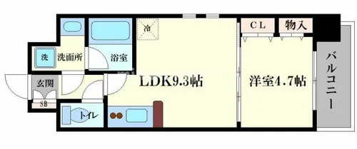 アーバネックス福島【6階】の間取り