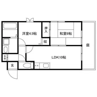 ハイツイベール【1階】の間取り