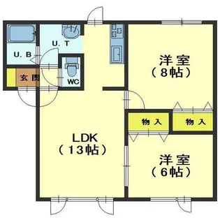 ハウスコンフォートB【202号室】の間取り