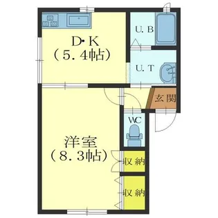 SKY PIEA【101号室】の間取り