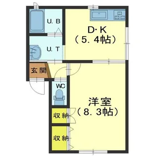 SKY PIEA【102号室】の間取り