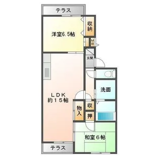 サントラップK【E-1-3号室】の間取り