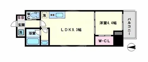 ブエナビスタ大手通【7階】の間取り