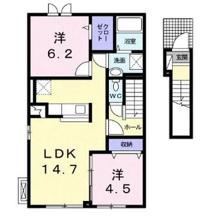 トアジィームメゾン【203号室】の間取り