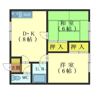 コーポスマイルⅡ【1階】の間取り