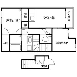 グリュックドルフ【202号室】の間取り