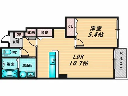 ラ・パルムドール【1階】の間取り