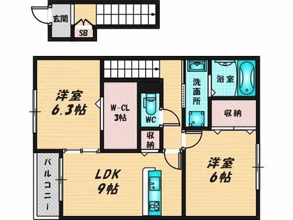 メゾン池島【2階】の間取り