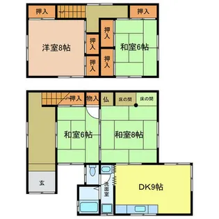 大阪府河内長野市小塩町【一戸建】の間取り