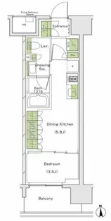 ザ・パークハビオ都島フロント【8階】の間取り