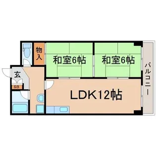 サンライズ南武庫之荘【3階】の間取り