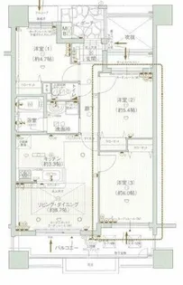 エステムコート都島キャトルプランシュ【8階】の間取り