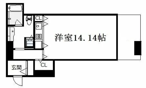 ザ・タワー大阪レジデンス【4階】の間取り
