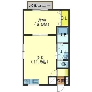 メゾンパティオ【201号室】の間取り