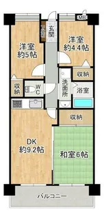 エバーライフリオ筑紫野【1103号室】の間取り