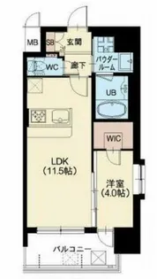 スプランディッド中之島DUE【12階】の間取り