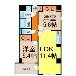 スリーウェイ金山【3階】の間取り