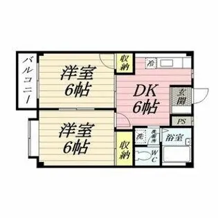シティハイツ星野【103号室】の間取り